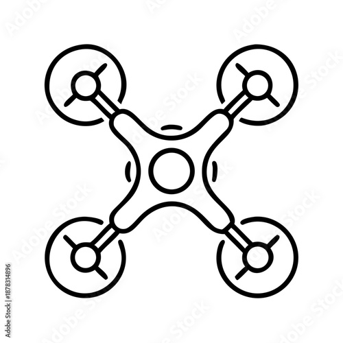 Quadcopter drone in flight