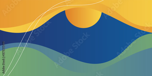 papercut background modern colorful vector