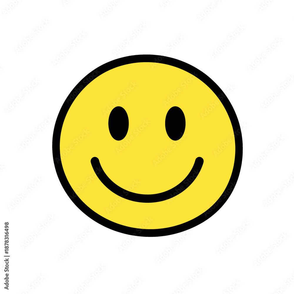 Fototapeta premium Yellow Smiley Face Vector Icon
