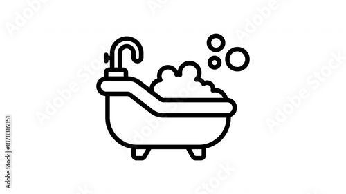 Animated Bathtub Bathroom Relax Scene