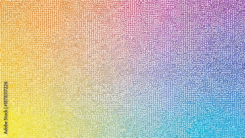 A vibrant gradient background with a textured pattern