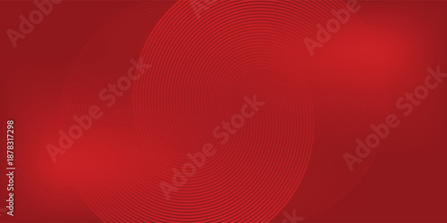 Abstract red background with shining curve lines. Geometric circle line pattern eps 10