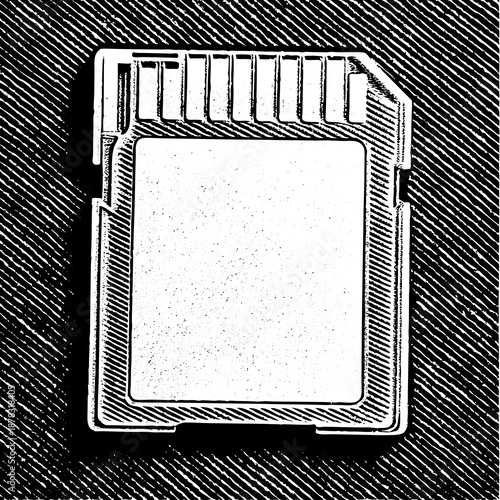 Close-up of a memory card