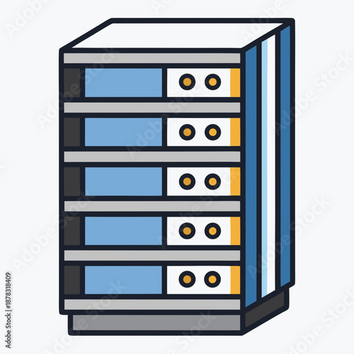 Server rack with multiple units