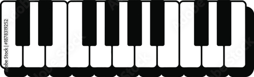 Black and White Piano Keyboard Keys