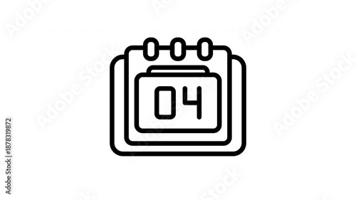 Animated Daily Calendar Reminder Scene