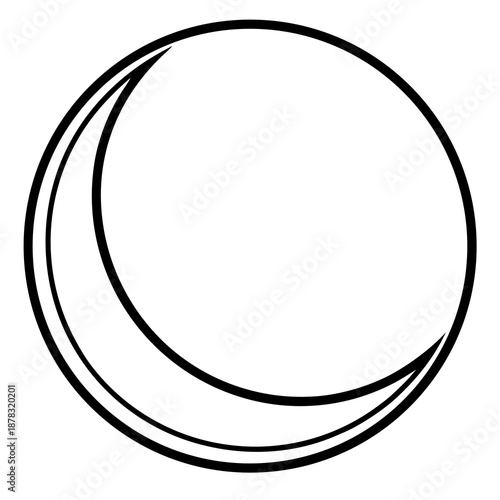 Illustrated crescent moon