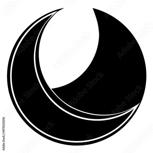 Crescent moon illustration