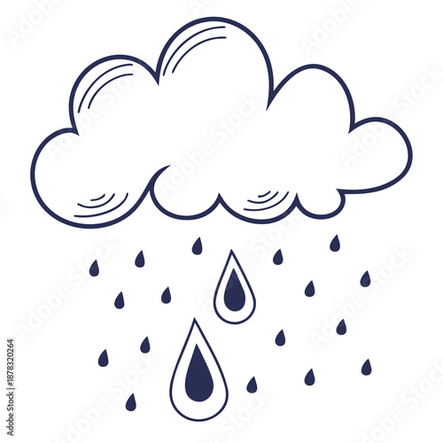 Cloudy day with rain