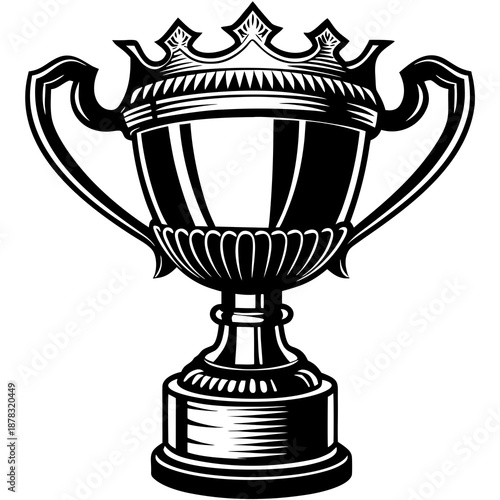 Ornate trophy with crown