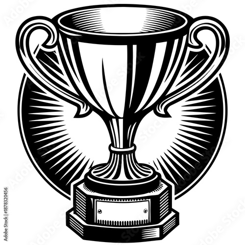 Elegant trophy with ornate design