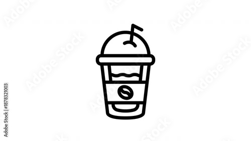 Animated Takeaway Drink Cup Scene