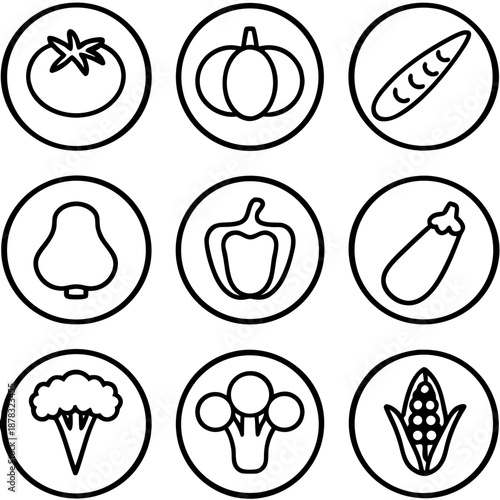 Assorted vegetables isolated on transparent background