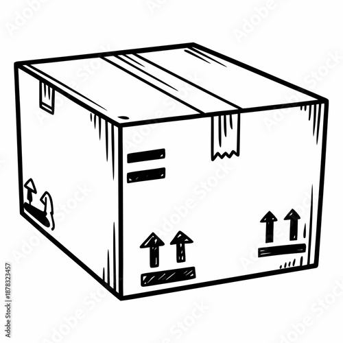 Illustrated moving box