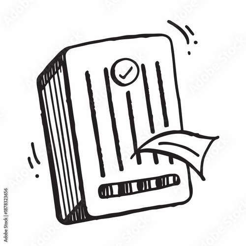 Document shredder in action