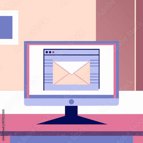 Email on computer screen