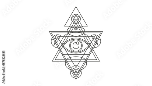 Sacred geometry eye of providence symbol