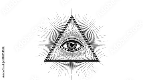 all-seeing eye, triangle symbol