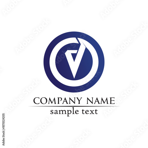  V letters business logo and symbols template