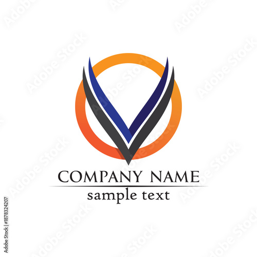 Free Download  V letters business logo and symbols template - GFXLoad