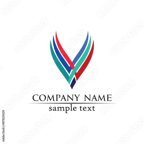  V letters business logo and symbols template