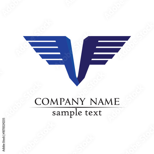  V letters business logo and symbols template