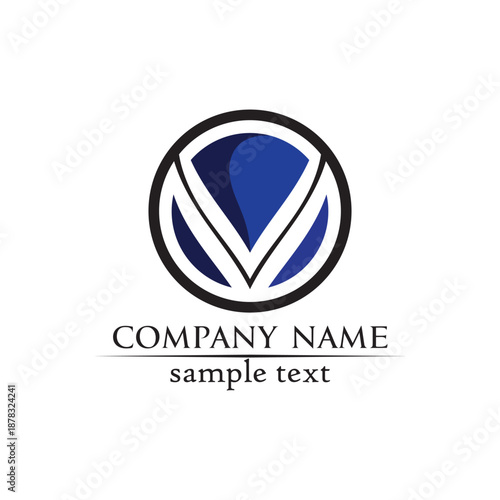  V letters business logo and symbols template
