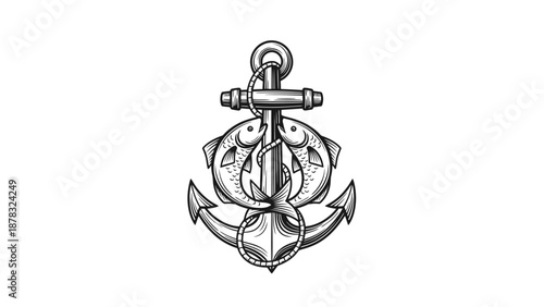 ornate anchor tattoo design
