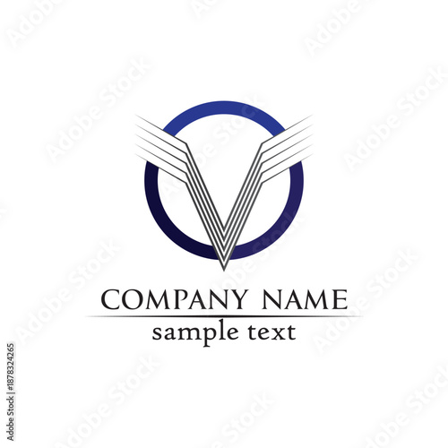  V letters business logo and symbols template