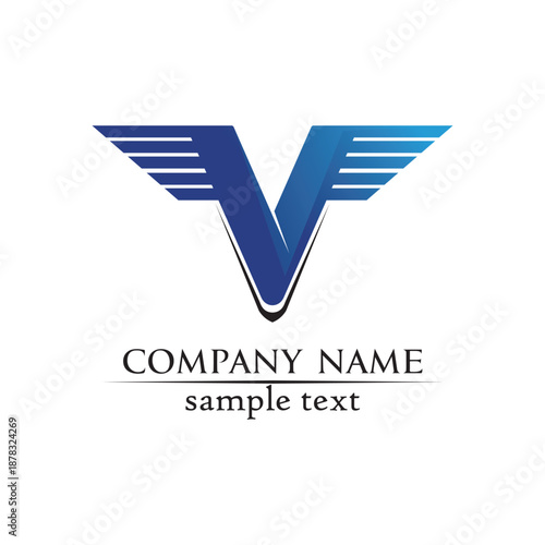  V letters business logo and symbols template