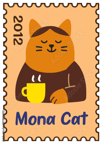 Cute Animal Masterpiece Parody Postage Stamp - Classic Famous Paintings for Stickers and Stationery