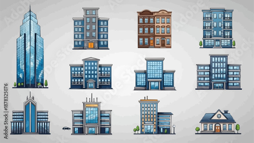 Collection of Diverse Building Styles and Architecture.