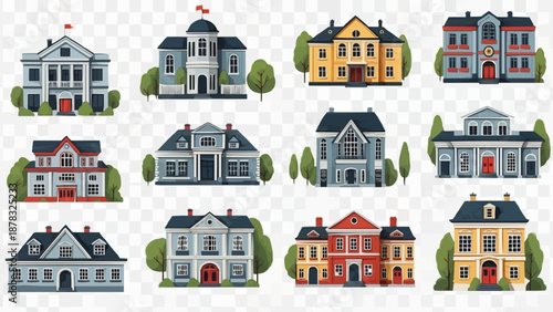 Collection of Diverse Architectural Building Styles and Designs.