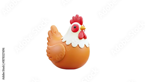 Cute Cartoon Chicken Illustration