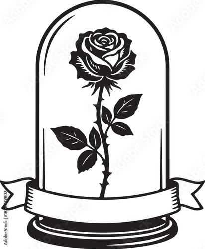 Rose Bell Jar_traced