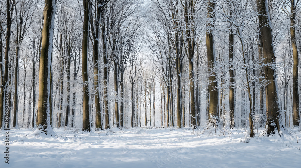 Fototapeta premium Winter forest landscape photography