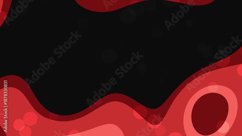 Animated abstract liquid red and black gradient background. Ideal for graphic design projects, social media posts, and modern artistic concepts.