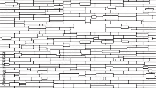 Black lines on white background forming brick pattern
