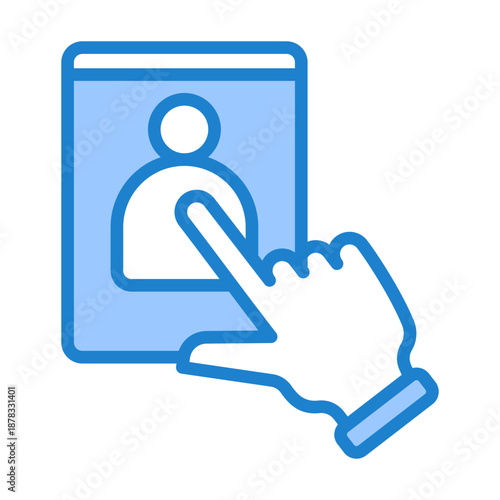 Job Application Icon - Blue Style