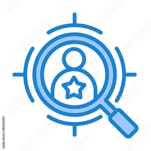 Talent Acquisition Icon - Blue Style