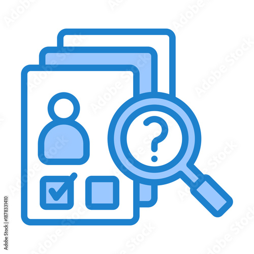 Cv Screening Icon - Blue Style