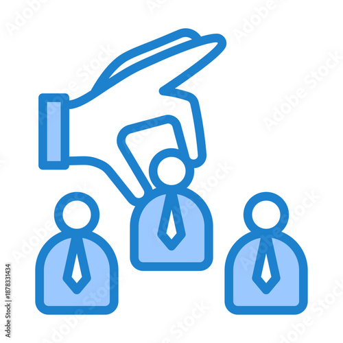 Hiring Decision Icon - Blue Style