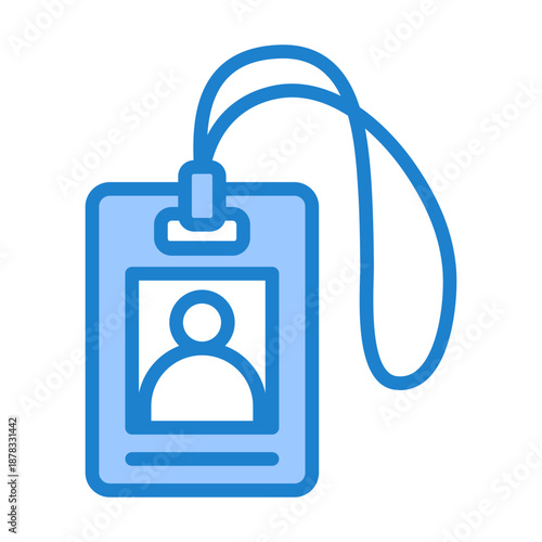 Id Badge Icon - Blue Style