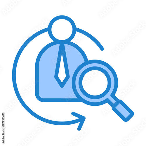 Background Check Icon - Blue Style