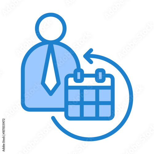 Probation Period Icon - Blue Style