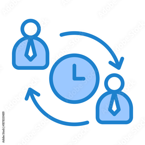 Shift Schedule Icon - Blue Style