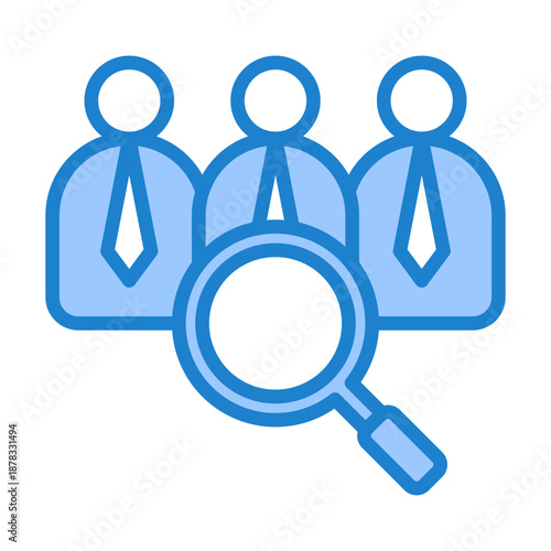 Staff Evaluation Icon - Blue Style