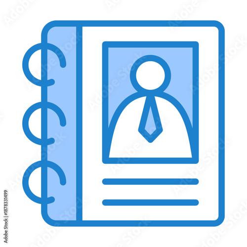 Employee Handbook Icon - Blue Style