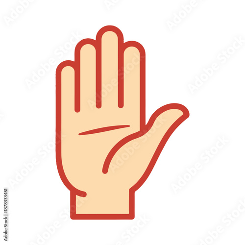 Hand gesture icon stop or warning symbol gesture of refusal or denial