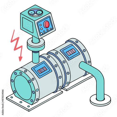 Industrial machinery with control panel